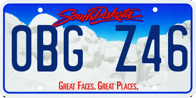 SD license plate 0BGZ46