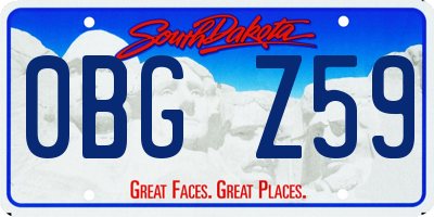 SD license plate 0BGZ59
