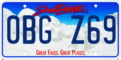 SD license plate 0BGZ69