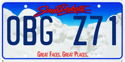 SD license plate 0BGZ71
