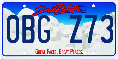 SD license plate 0BGZ73