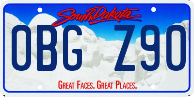 SD license plate 0BGZ90