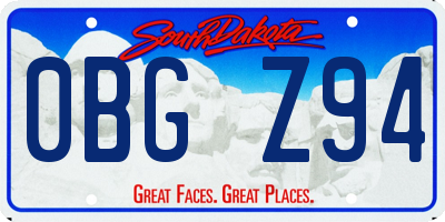 SD license plate 0BGZ94