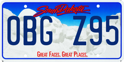 SD license plate 0BGZ95