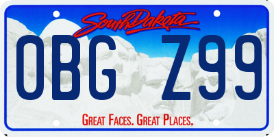 SD license plate 0BGZ99
