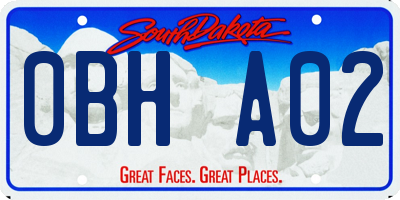 SD license plate 0BHA02