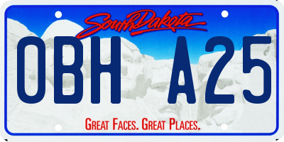 SD license plate 0BHA25