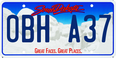 SD license plate 0BHA37