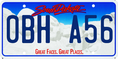 SD license plate 0BHA56