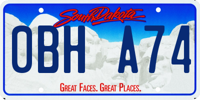 SD license plate 0BHA74