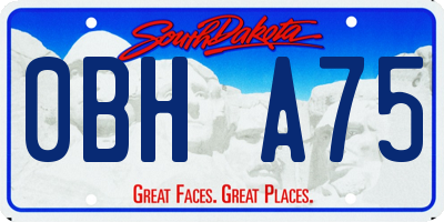SD license plate 0BHA75
