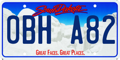SD license plate 0BHA82