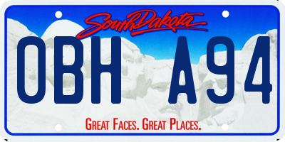 SD license plate 0BHA94
