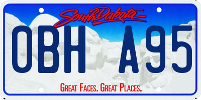SD license plate 0BHA95