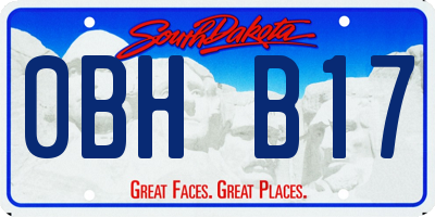 SD license plate 0BHB17