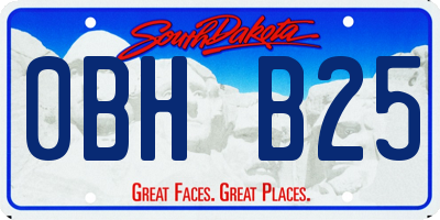 SD license plate 0BHB25