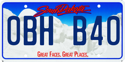 SD license plate 0BHB40