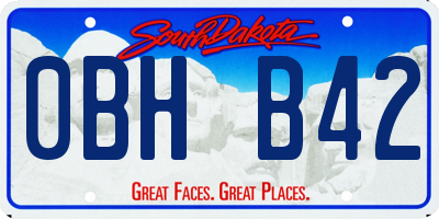 SD license plate 0BHB42