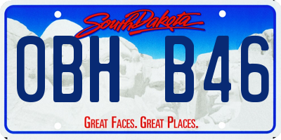 SD license plate 0BHB46
