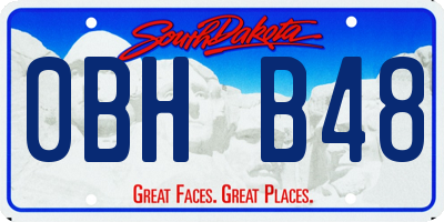 SD license plate 0BHB48