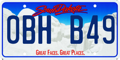 SD license plate 0BHB49
