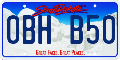 SD license plate 0BHB50