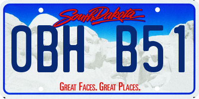 SD license plate 0BHB51