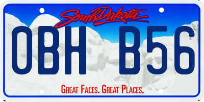 SD license plate 0BHB56