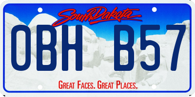 SD license plate 0BHB57