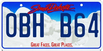SD license plate 0BHB64