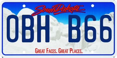 SD license plate 0BHB66