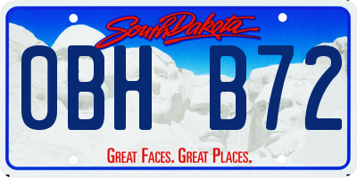 SD license plate 0BHB72