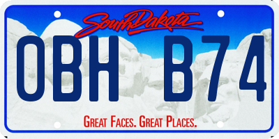SD license plate 0BHB74