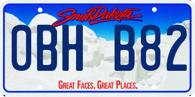 SD license plate 0BHB82