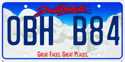 SD license plate 0BHB84