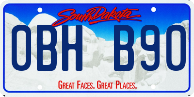 SD license plate 0BHB90