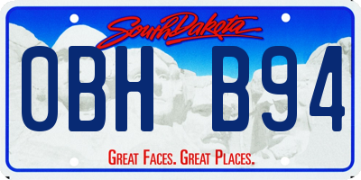 SD license plate 0BHB94