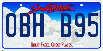 SD license plate 0BHB95