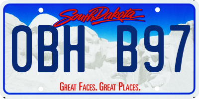 SD license plate 0BHB97