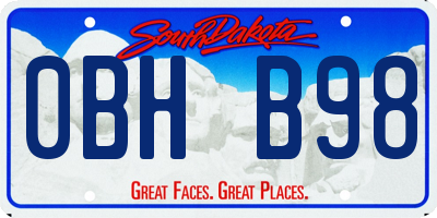 SD license plate 0BHB98