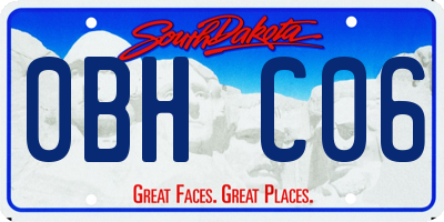 SD license plate 0BHC06