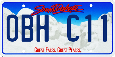 SD license plate 0BHC11