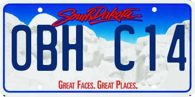 SD license plate 0BHC14