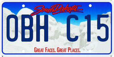 SD license plate 0BHC15