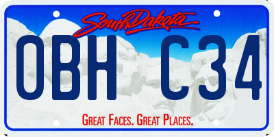 SD license plate 0BHC34