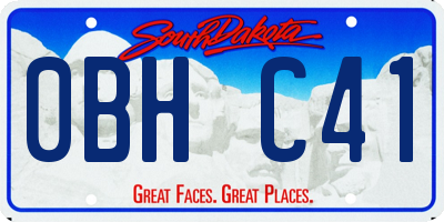 SD license plate 0BHC41