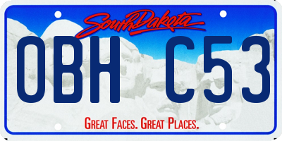 SD license plate 0BHC53