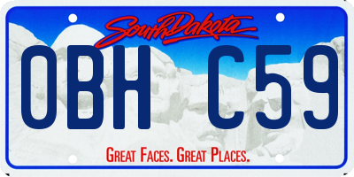SD license plate 0BHC59