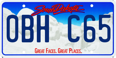SD license plate 0BHC65