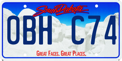 SD license plate 0BHC74